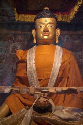 Statue of Buddha at Thiksey Monastery