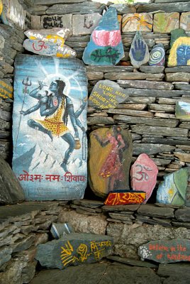 Painted Stones in Cafe near Bhagsu