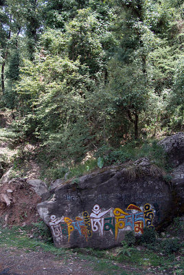 Tibetan Prayer Stone near Dharamsala