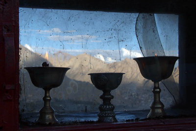 Butter Lamps Burning