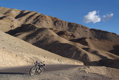Royal Enfield Bullet by the road Ladakh