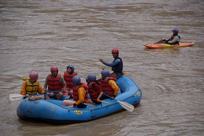 Raft and Safety Kayak Indus River