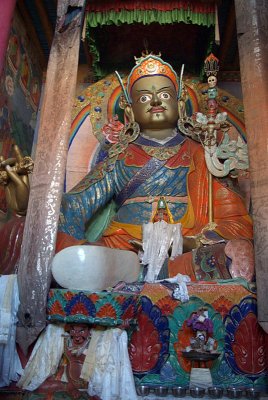 Statue or Padmasambhava in Hemis Monastery