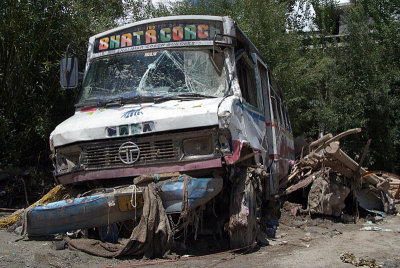 Smashed Bus Leh 03