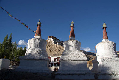 Stupas and Thiksey Monastery 02