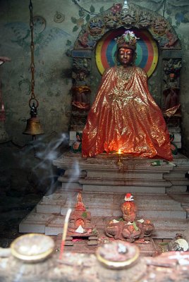 Buddha Image with Bell and Incense