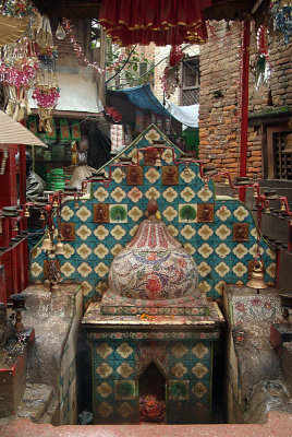 Mosaic Shrine Kathmandu Street