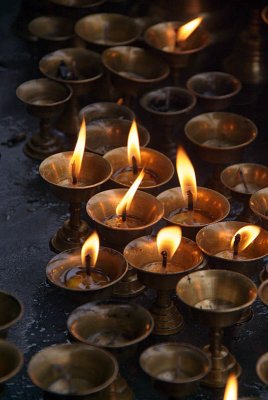 Butter Lamp Offerings Kathmandu