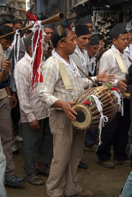 Band Playing at Gai Jatra Festival