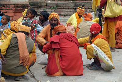 Beggars and Saddhus at Gai Jatra 02