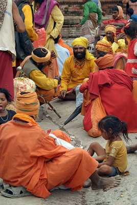 Beggars and Saddhus at Gai Jatra 06