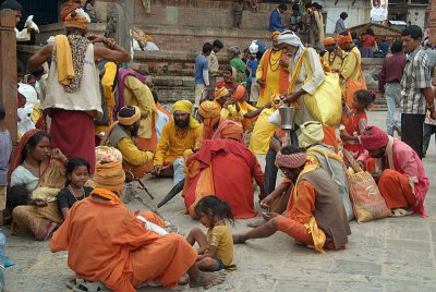 Beggars and Saddhus at Gai Jatra 07