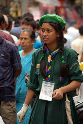 Girl Scout at Gai Jatra Festival
