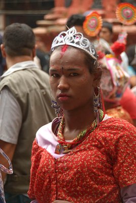 Participant in Gai Jatra Festival