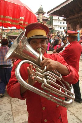 Trombone Player Gai Jatra Festival
