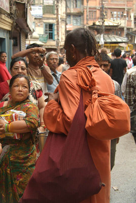 Woman Refusing to Give Saddhu Gifts Gai Jatra