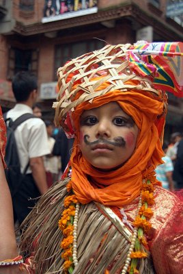 Young Boy Dressed as Cow Gai Jatra