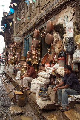 Shopkeepers Outside Shops Kathmandu