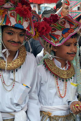 Young Boys in Cow Costumes Gai Jatra