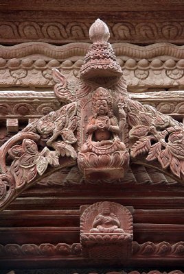 Carved Figures on Temple in Durbar Square 02