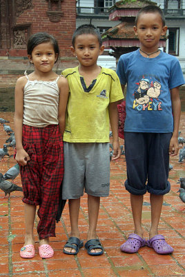 Kids in Durbar Square