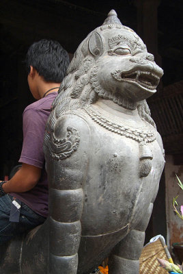 Man Sitting on a Fu Durbar Square