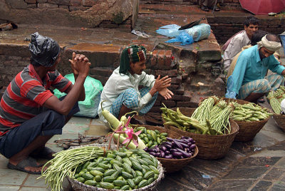 Selling Vegetables Durbar Square