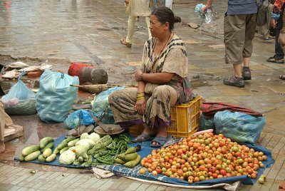 Selling Vegetables Durbar Square 02