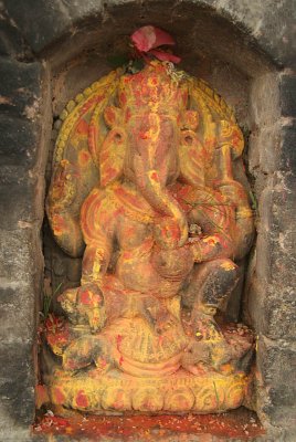 Annointed Ganesha Statue by Ghats
