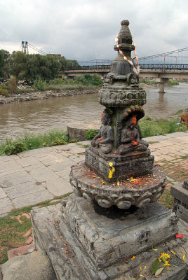 Buddhist Statue by the Bagmati River