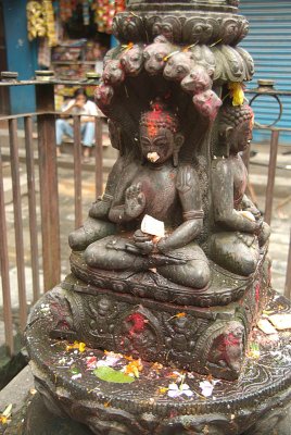 Buddhist Statue in Kathmandu Streets 02