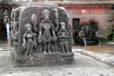 Hindu Carving in Water Tank