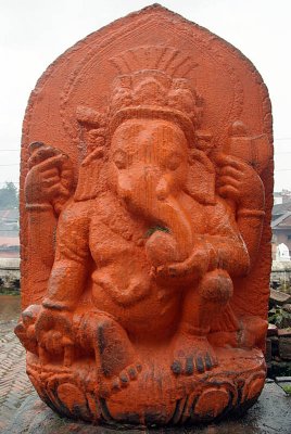 Orange Ganesha Statue Pashupatinath