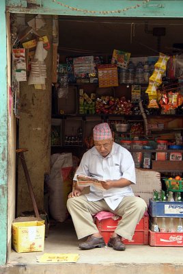 Shopkeeper in Shop Patan