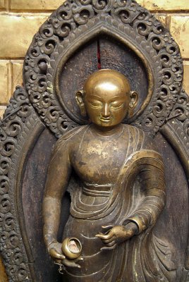 Statue of Monk Golden Temple Patan