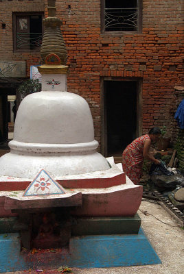 Whitewashed Stupa Patan