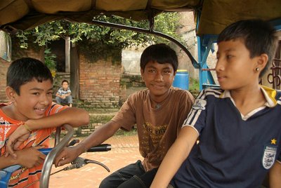 Boys in Bhaktapur