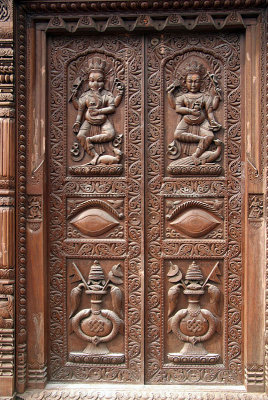 Carved Wooden Door Bhaktapur