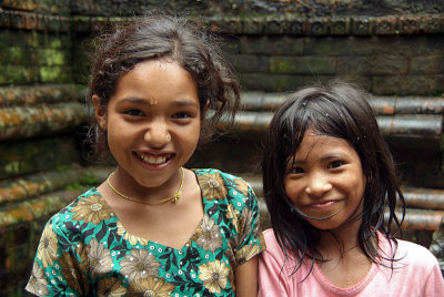 Two Young Girls Kathmandu