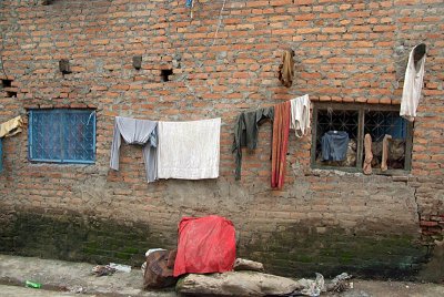 Washing on a Wall Kathmandu