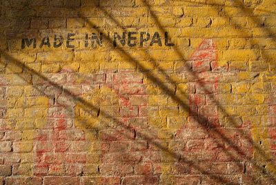 Made in Nepal on Wall Bhaktapur