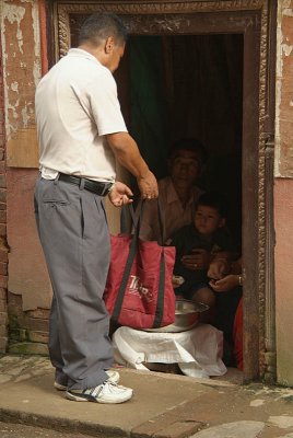 Man Collecting Rice Pancha Dan