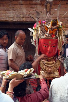 Offerings at Pancha Dan