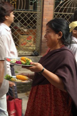 Woman with Offerings Pancha Dan 02