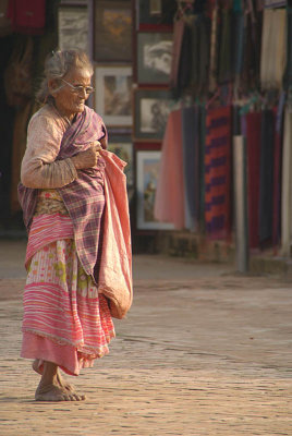 Old Woman in Durbar Square Bhaktapur