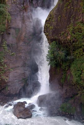Crashing Waterfall into Marsyangdi River