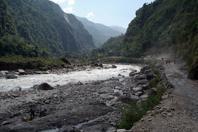 Coming in to Tatopani