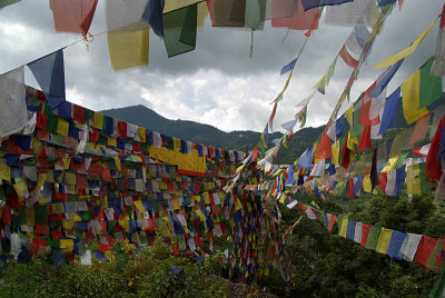 Prayer Flags above Monastery Pharping 03