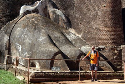 Chris at the Lions Feet