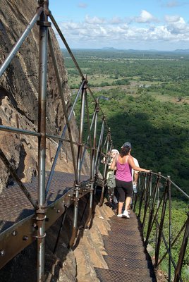 Climbing Down from Sigriya